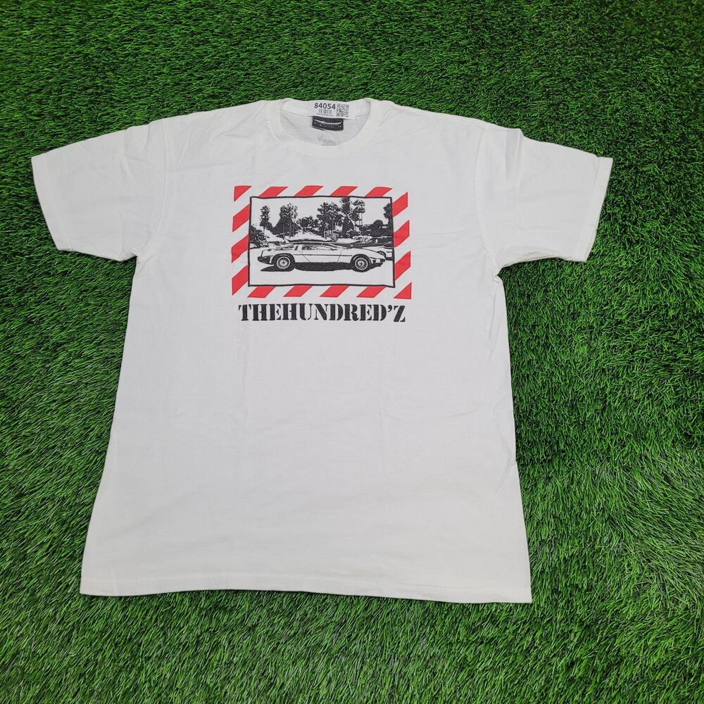Vintage The-Hundred-Z Shirt L 21x28 DeLorean DMC-12 Car Y2K